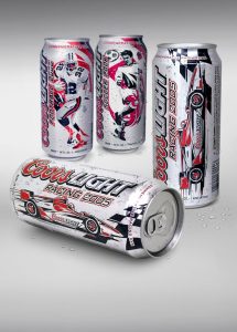 coors light beer can marketing design illustration